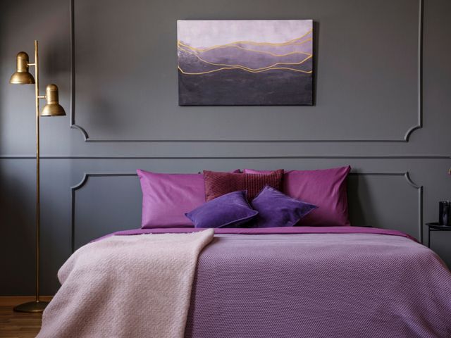 Purple bedroom - Credit: Quickslide