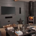 Woodwarm Phoenix Eco Design Fireblaze Convector by woodwarm stoves in a living room