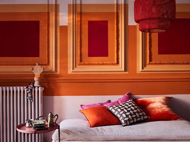 annie sloan sunset paint - 6 ways to introduce the colour orange into your home - inspiration - goodhomesmagazine.com