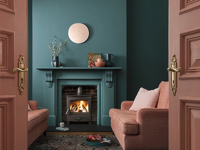 arada stove in a brightly coloured living room - goodhomesmagazine.com