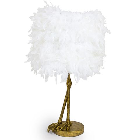 audenza feather lamp - aw19 lighting trends - inspiration - goodhomesmagazine.com