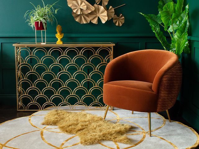 audenza lola armchair - 6 ways to introduce the colour orange into your home - inspiration - goodhomesmagazine.co.uk