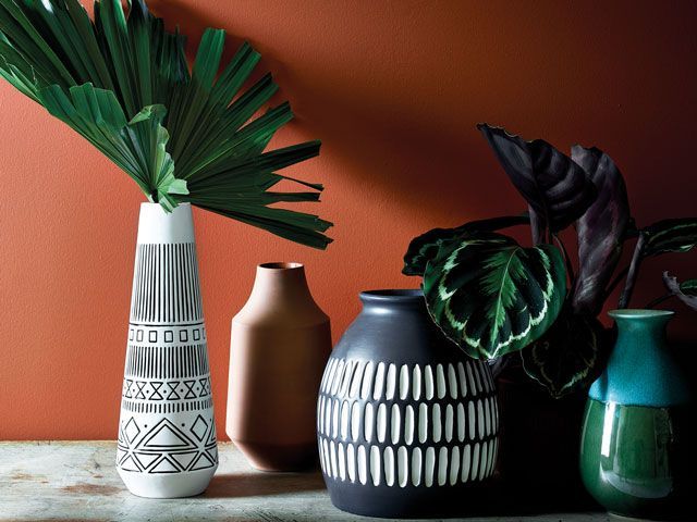 black and white monochrome pattern vases from george home aw19 collection