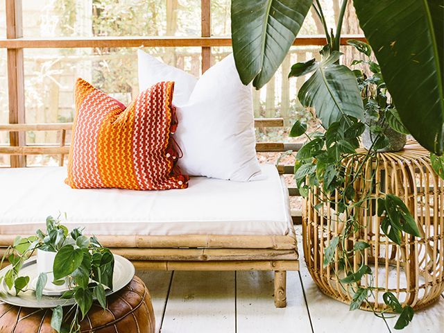 chandan whittle chahna cushion - 6 ways to introduce the colour orange into your home - inspiration - goodhomesmagazine.com