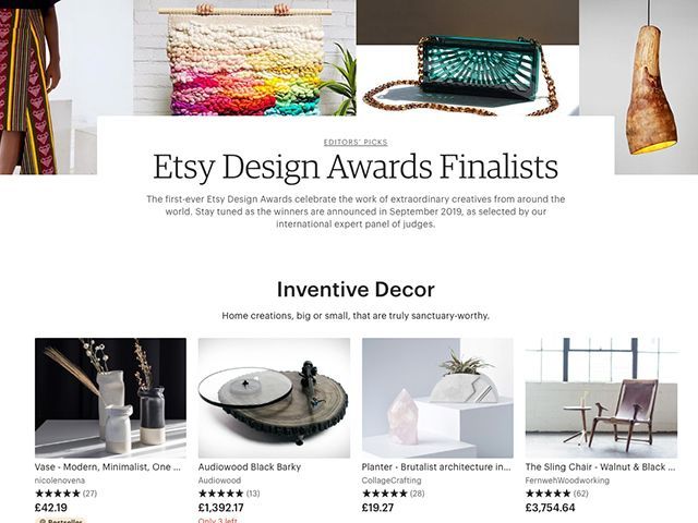 etsy screenshot - Sophie Robinson gives us an insight into the Etsy Global Design awards - inspiration - goodhomesmagazine.com