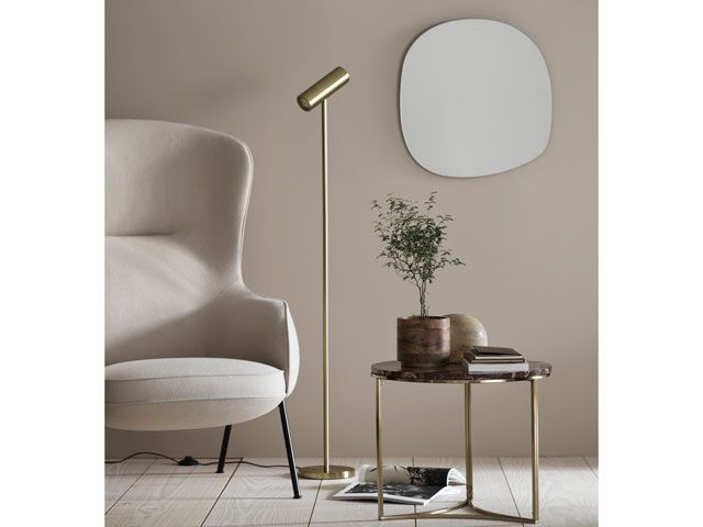 a mirror, small side table and floor lamp from h&m home Aw19 collection