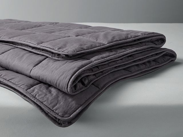 quilted weighted blanket - bedroom - goodhomesmagazine.com
