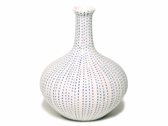 Lindform small blue dot athen vase from Trouva