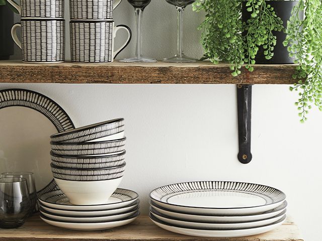 matalan monochrome crockery - stylish aw19 high street buys - shopping - goodhomesmagazine.com