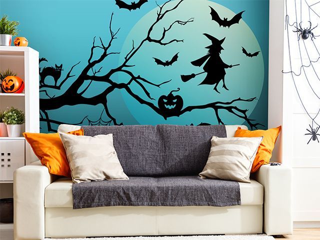 wallsauce halloween mural - 7 quirky halloween decorating ideas - inspiration - goodhomesmagazine.com