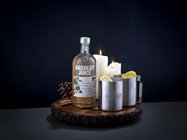 Absolut Rhubarb Hot Toddy Bottle - Credit: Pernod Ricard