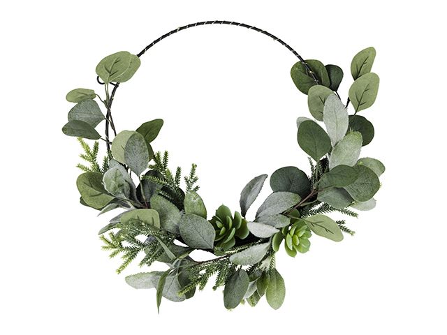 argos christmas noir modern wreath- best artificial wreaths - living room - goodhomesmagazine.com