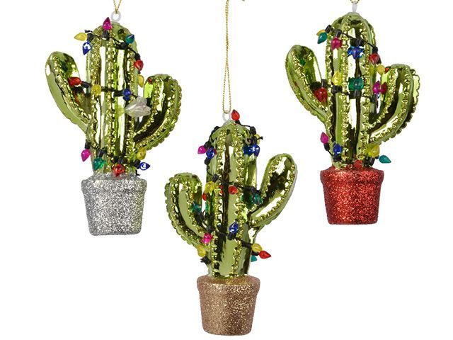 cactus baubles dobbies - sneak peek of Dobbie's cactus Christmas tree - shopping - goodhomesmagazine.com