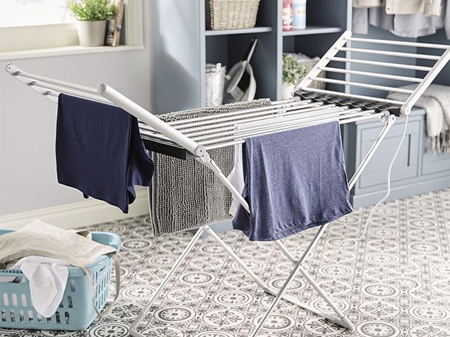 clothes airer opener - buyer's guide to heated clothes airers - shopping - goodhomesmagazine.com