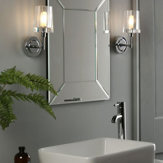 Dar Lighting cut-crystal bathroom light
