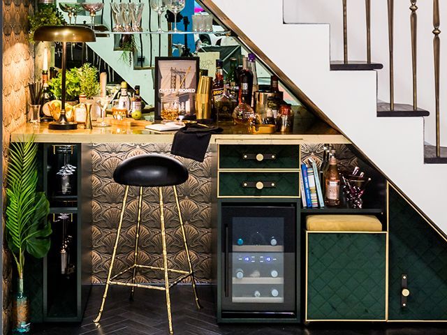 grand designs live under the stairs project cocktail bar - inspiration - goodhomesmagazine.com