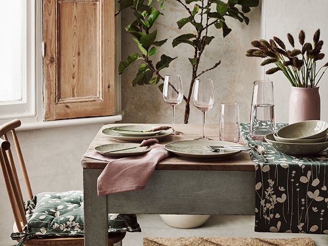 sainsburys highland lodge range autumn dining room scheme - goodhomesmagazine.com