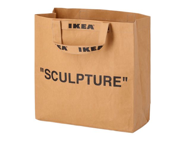 "sculpture" brown shopper bag from ikea x virgil abloh collection