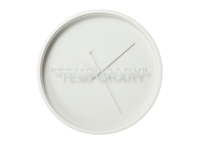 temporary clock by ikea x virgil abloh from their MARKERAD collection