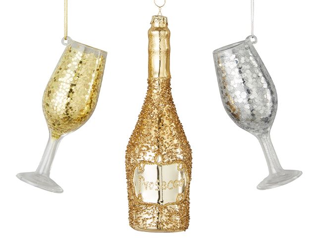 very prosecco bauble - our favourite quirky christmas baubles - shopping - goodhomesmagazine.com