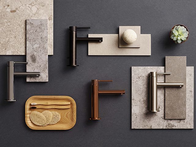 Vitra origin range of brassware taps in different finishes such as black and copper - bathroom - goodhomesmagazine.com