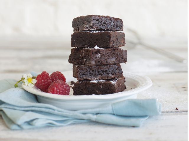 Gluten-free brownie stack - Credit: COOK