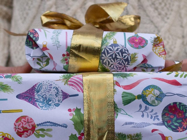 christmas gift wrap - secret santa gift ideas - goodhomesmagazine.com