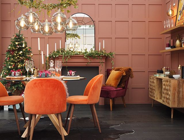 goodhomes room sets at ideal home show 2019 - nordic luxe dining room