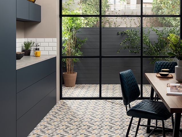 original style grand slat ram tiles with crittall doors - goodhomesmagazine.com