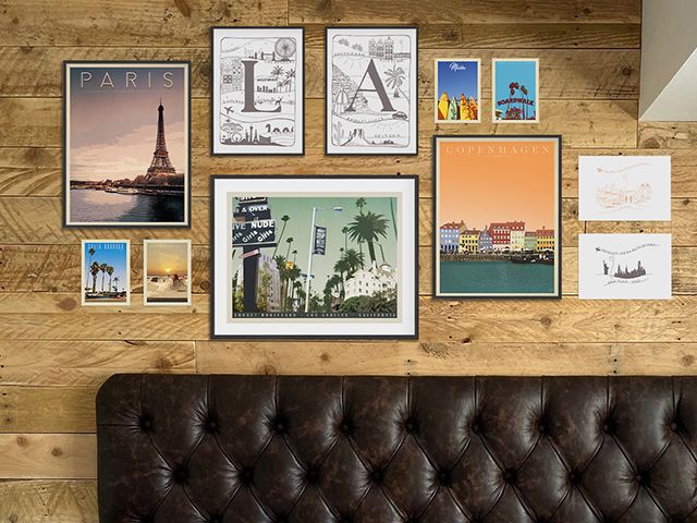 places and spaces art co gallery wall image - goodhomesmagazine.com