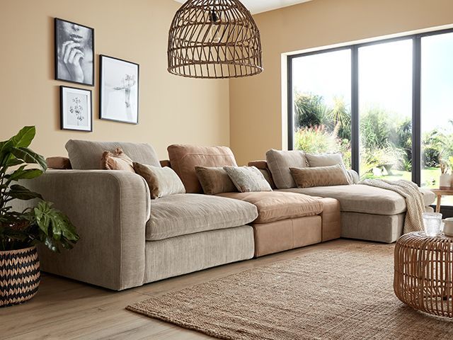 Sofology Philapdelphia sofa in selvedge plaster and jin fudge - living room - goodhomesmagazine.com