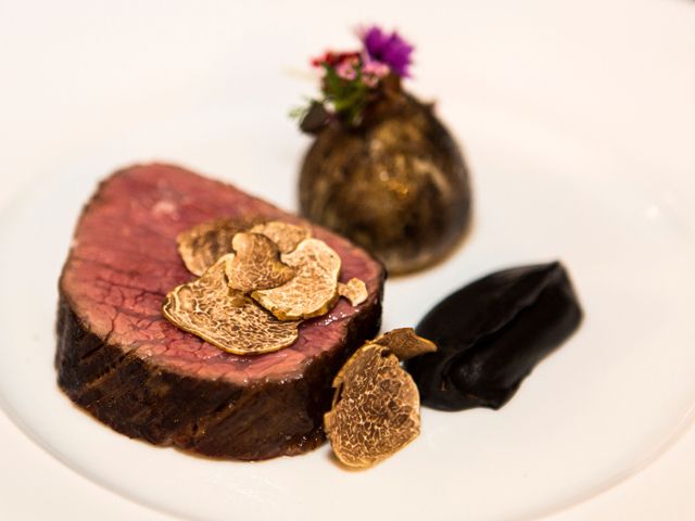 Waygu beef miso aubergine turnip - Credit: Jason Atherton