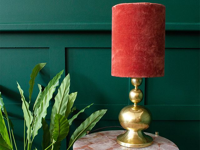 audenza velvet lamp - top tips on styling velvet - inspiration - goodhomesmagazine.com