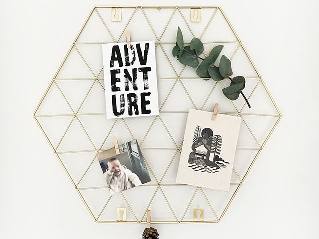 den & now metallic noticeboard with personal photos - news - goodhomesmagazine.com