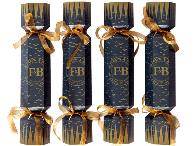 4 farrow and ball christmas crackers containing paint samples