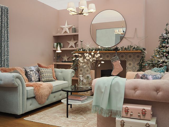 pastel living - colour trends from the ideal home show christmas roomsets - inspiration - goodhomesmagazine.com