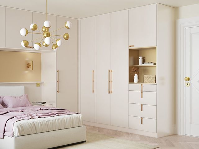 kindred unity bedroom collection in gold - goodhomesmagazine.com