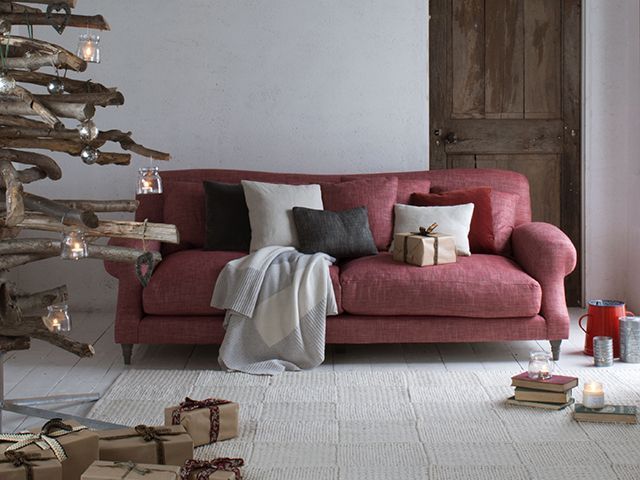 loaf crumpet sofa in red - living room - goodhomesmagazine.com
