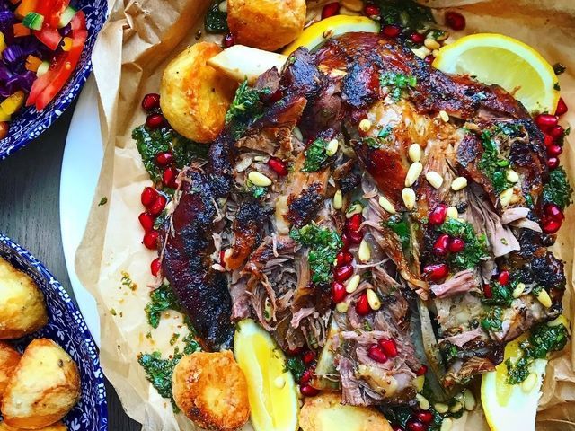 6 hour slow cooked lamb shoulder - Credit: Meliz Cooks