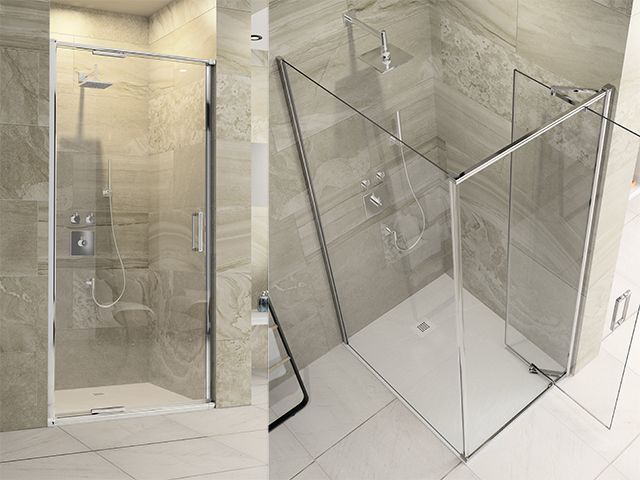 merlyn aristo 8 door shower screen with compact opening system - bathroom - goodhomesmagazine.com