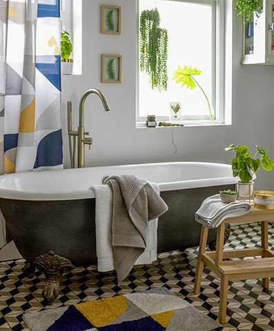 primark bath - quick bathroom updates for renters - bathroom - goodhomesmagazine.com