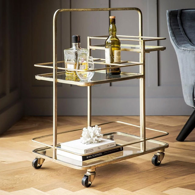 rectangle drinks trolley with bottle holders from Atkin & Thyme