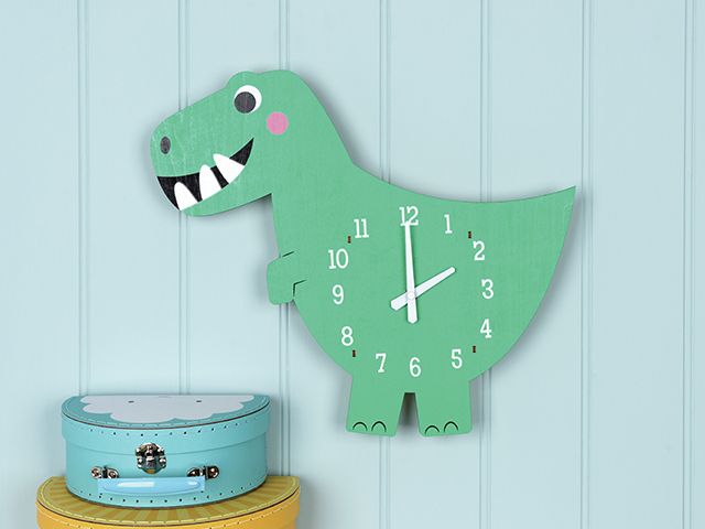rex london dinosaur wall clock for children's room - goodhomesmagazine.com