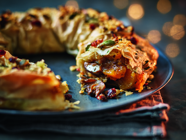 Finest butternut mushroom chestnut wreath - Credit: Tesco