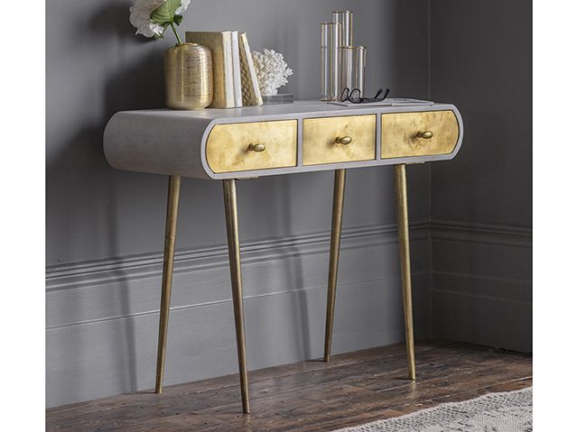 antkin and thyme mimi console desk table - goodhomesmagazine.com