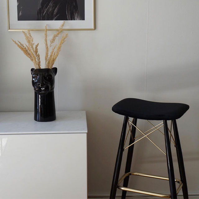 black and gold bar stool from cult furniture
