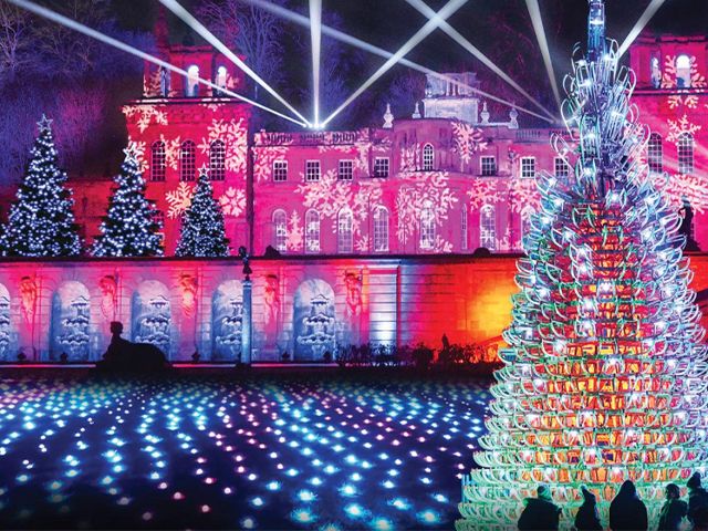 blenheimpalace - 8 of the best Christmas light trails - inspiration - goodhomesmagazine.com