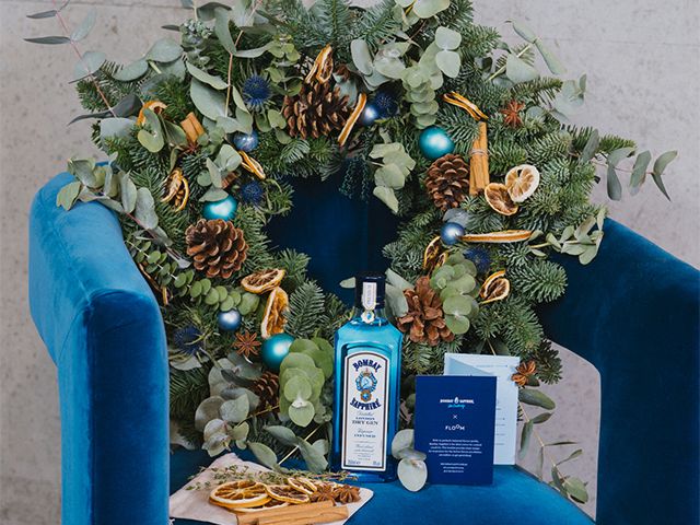 bombay wreath - Bombay Sapphire has released a Christmas gin wreath - news - goodhomesmagazine.com