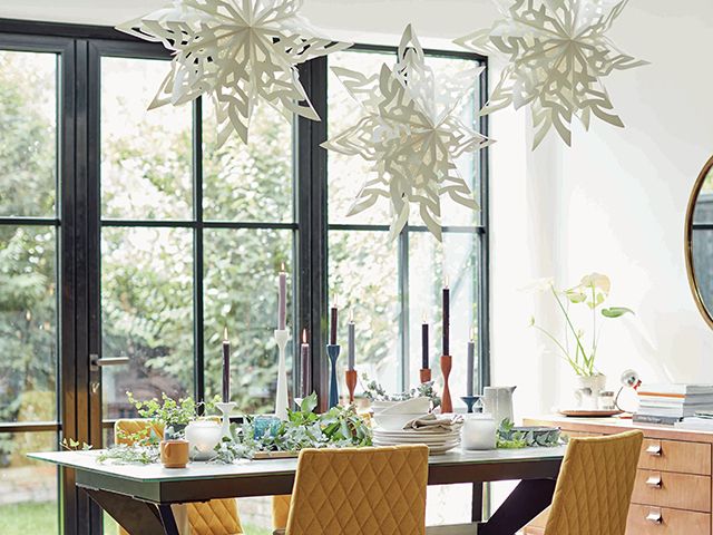 dfs extendable dining table styled for christmas dinner - goodhomesmagazine.com