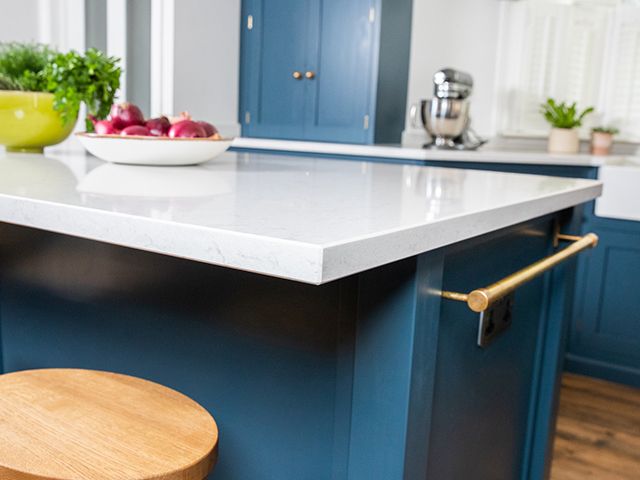 jun worktop - take a look at this michelin star chef's navy blue kitchen - kitchen - goodhomesmagazine.com